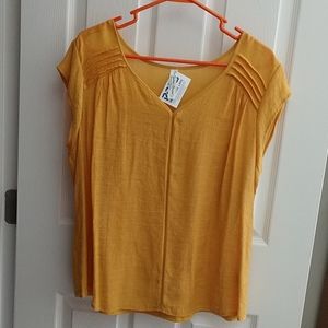 Mustard blouse shirt top